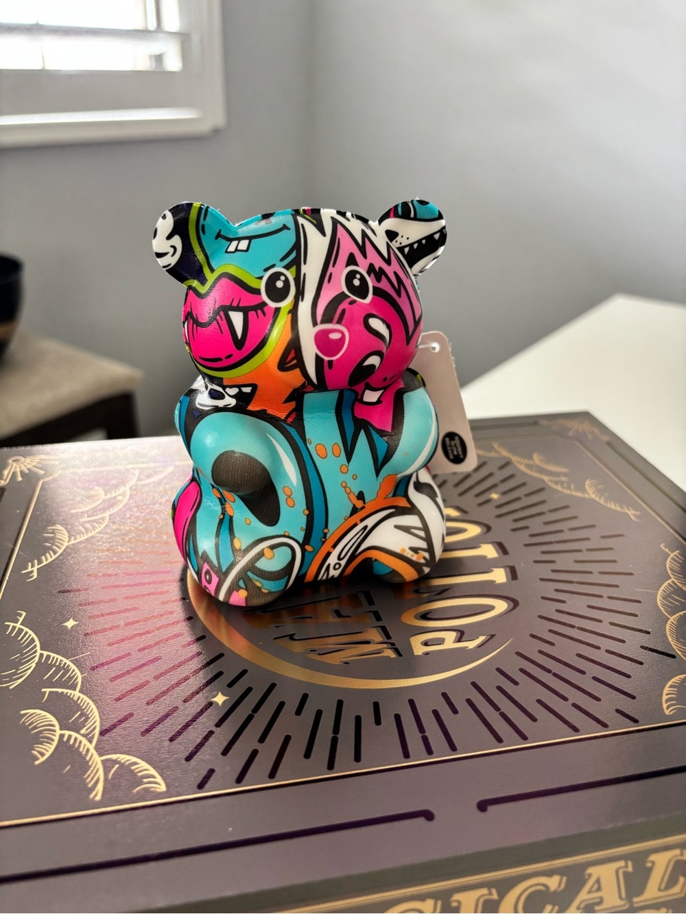 Vibrant Multi-Color Pop Bear Plush Toy - graffiti Ja-Ru Squishy